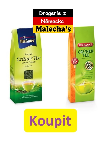 zelené sypané čaje